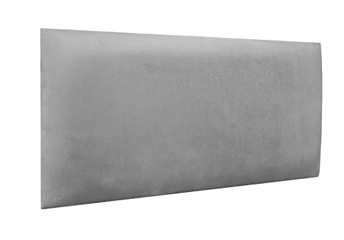 RAVIO Gepolstert Wandpaneel Rechteckige Kopfteil Wandpolster Polsterplatte Wandverkleidung Wandpolsterung 3D Wandkissen Wanddeko Polsterpaneel Größe 60x30cm (Grau - Manila 15) von RAVIO