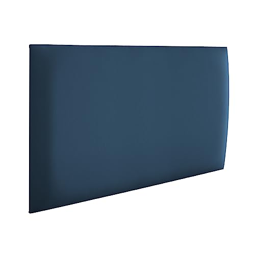 RAVIO Wandpaneele gepolstert | 3D Wandverkleidung mit Schaumstoff | Wandkissen als Kopfteil für Bett | Wanddekoration für Schlafzimmer, Kinderzimmer, Büro, Diele | (Soft 09 - Navyblau, 60x40 cm) von RAVIO