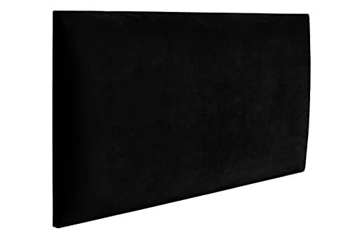 RAVIO Wandpaneele gepolstert | 3D Wandverkleidung mit Schaumstoff | Wandkissen als Kopfteil für Bett | Wanddekoration für Schlafzimmer, Kinderzimmer, Büro, Diele | (Schwarz, 70x30 cm) von RAVIO