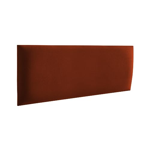 RAVIO Wandpaneele gepolstert | 3D Wandverkleidung mit Schaumstoff | Wandkissen als Kopfteil für Bett | Wanddekoration für Schlafzimmer, Kinderzimmer, Büro, Diele | (Rostig, 60 x 15 cm) von RAVIO