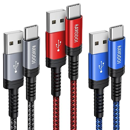 USB C Schnellladekabel [2 m, 3 Stück] Kabel USB auf USB C 3 A Ladekabel USB Typ C für Samsung Galaxy S22 S21 S20 S23 S10 A12 A21s A20e A40 A50 A32 A52 A72 A52S, Google Pixel 7 6,Switch, PS. 5 von RAVODOI