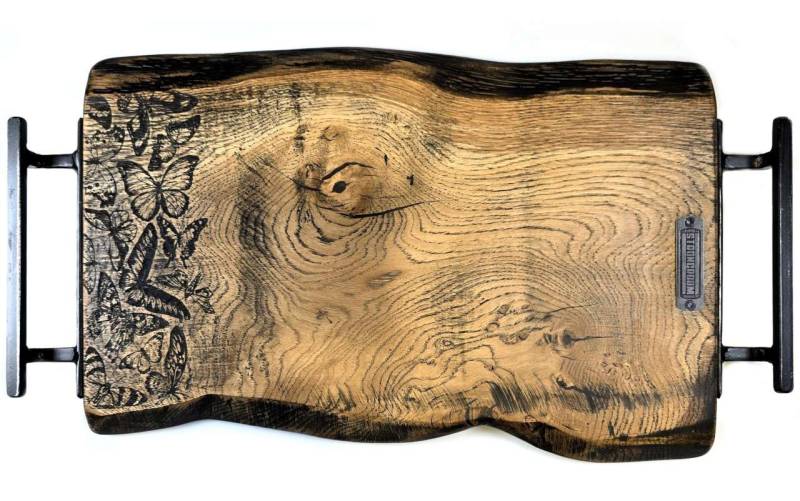 RAW FORGE DESIGN Servierbrett „Butterfly Nature“ – Ein Unikat mit Charakter –... von RAW FORGE DESIGN