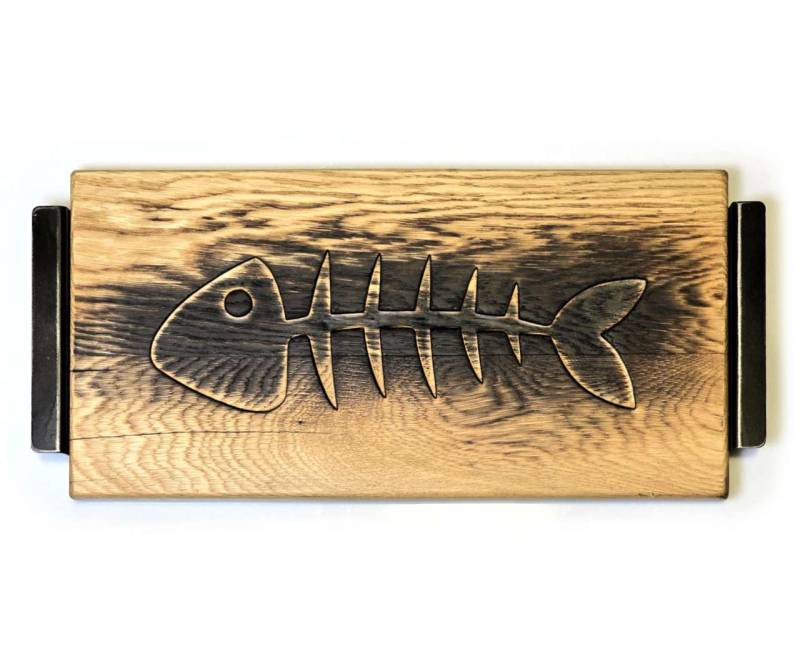 RAW FORGE DESIGN Servierplatte "Fischgrätenmuster" – stylisch & funktional – ... von RAW FORGE DESIGN