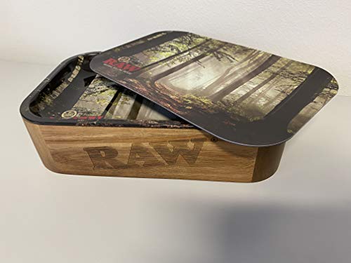 RAW 19361 Cache Box mit Deckel Tray Cover Forest Small-Plus Kostenlosen Sticker, Aluminium von RAW