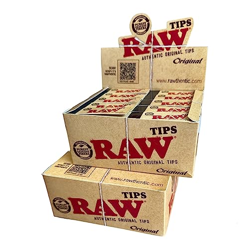 RAW 20601 Filter Tips Unbleached-2 x 50 50 Heftchen a 100 Blatt, Papier von RAW