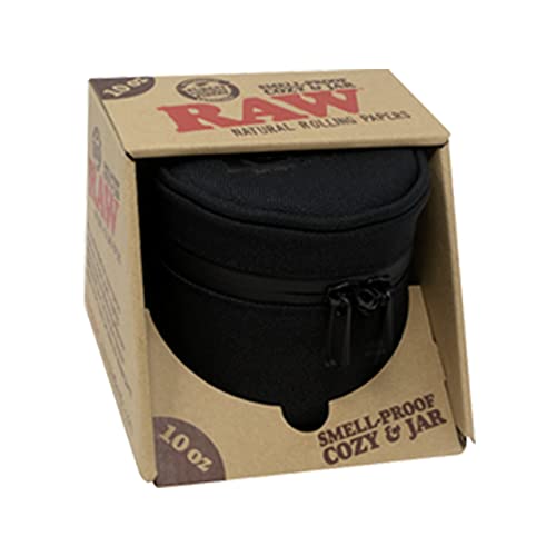 RAW Geruchsdichtes Glas und gemütlich mit Schloss (284 ml), Schwarz, 284 ml von RAW