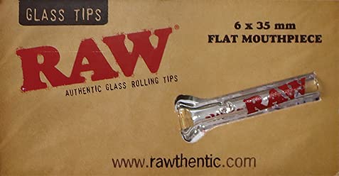RAW Glass Tips Flat, Glas Tips mit flachem Mundstück 3 Tips von RAW