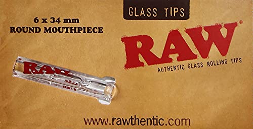RAW Glass Tips Round, Glas Tips mit rundem Mundstück 12 Tips von RAW