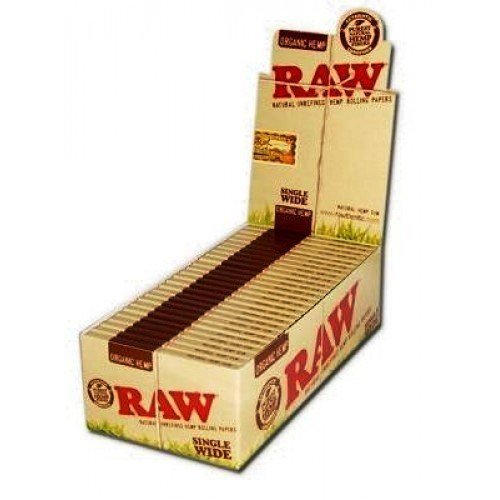 RAW ORGANIC HEMP SINGLE WIDE ROLLING PAPERS - 5 BOOKLETS by RAW von RAW