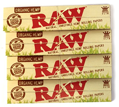 RAW Organic Hemp King Size Slim Blättchen 5 Stück (5x32) von RAW