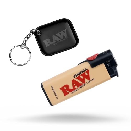 RAW Phoenix Classic Feuerzeug - Nachfüllbar mit integriertem Schürhaken - Windabweisend - Kein Gas oder Kraftstoff enthalten + Exklusiv für ESD Mini Black Rolling Tray Keychain - Kein Gas enthalten RAW Phoenix Classic Feuerzeug - Nachfüllbar mit integriertem Schürhaken - Windabweisend - Kein Gas oder Kraftstoff enthalten + Exklusiv für ESD Mini Black Rolling Tray Keychain - Kein Gas enthalten von RAW