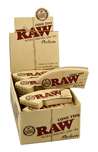 RAW Tips Cone Perfecto konische ungebleichte Filtertips Slim perforiert 10 Heftchen von RAW