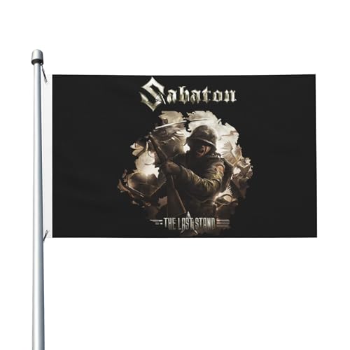 Frühlings und Sommer Heavy Metal Band Hausfahne, vertikale doppelseitige Fahne, leichtgewichtig und schnell trocknend, Dekoration für Yard und Rasen, Outdoor-Use, 3x5 Zoll. von RAWESTA