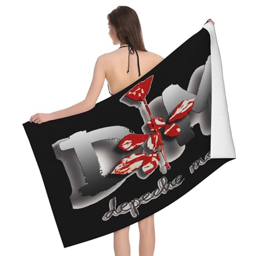 RAWESTA Unisex De&PE&Che Music Band Strandtuch Superfeines Mikrofaser-Badetuch Hoch absorbierend Weich Leichtgewicht 32x52 Zoll für Erwachsene Frauen Männer Reise Schwimmen Badezimmer Pool von RAWESTA