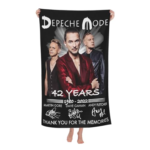 Unisex De&PE&Che Music band Mode Strandtuch Superfeines Faser-Badetuch Hoch absorbierend weichleichtgewichtig für Reise Schwimmen Camping für Erwachsene Strandessenziale Accessoires Urlaub Geschenk von RAWESTA