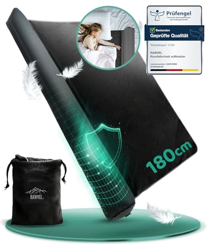 RAWVEL® Rausfallschutz aufblasbar 180cm Light - [NEU 2025] - passend für alle Betten Zuhause & auf Reisen - Rausfallschutz Bett Reise BPA Frei & Laborgeprüft - Rausfallschutz Boxspringbett (1er Set) von RAWVEL