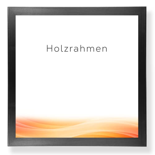 RAWWEST.BIS Holz Bilderrahmen 40x40 cm Plakatrahmen Holz rahmen mit Plexiglas, Rahmen aus Holz für Bilder Poster Fotos und für Puzze, Posterrahmen Fotorahmen, Schwarz von RAWWEST.BIS