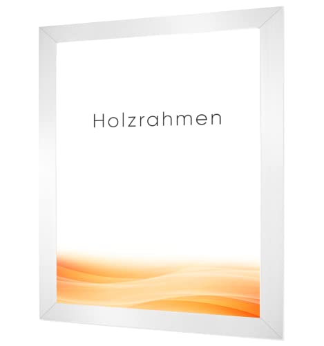 RAWWEST.BIS Holz Bilderrahmen 59,4x84,1cm, DIN A Plakatrahmen Holz rahmen mit Plexiglas, Rahmen aus Holz für Bilder Poster Fotos und für Puzze, Posterrahmen Fotorahmen, Weiß von RAWWEST.BIS