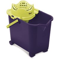 Fröhlich Automatischer Würfel Wischeimer Schaufel auf Rädern Polypropylen 20 Liter Lila & Lima Maße: 28,5 x 43,5 x 42 cm von RAYEN