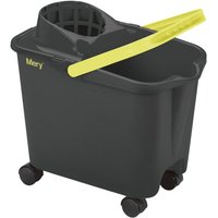 Fröhlich Wischeimer Schaufel mit Schwenkrädern Schaufel mit breiter Abtropffläche Maximale Festigkeit Grau Fassungsvermögen 14 Liter von RAYEN