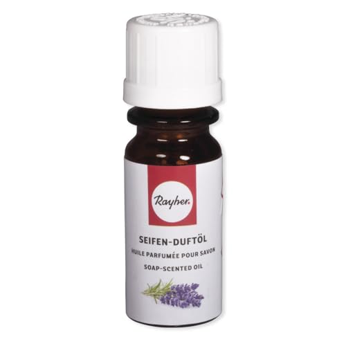 Rayher 34253000 Hobby Seifen Duftöl (100% vegan, in Glasflasche mit Kindersicherheitsverschluss, hautpflegende und wohltuende Wirkung) Lavendel, 10 ml Rayher 34253000 Hobby Seifen Duftöl (100% vegan, in Glasflasche mit Kindersicherheitsverschluss, hautpflegende und wohltuende Wirkung) Lavendel, 10 ml von Rayher