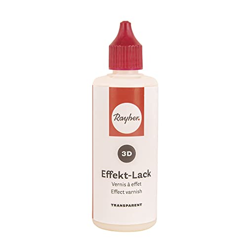 Rayher 3D Effekt-Lack, transparenter Lack auf Wasserbasis, säurefrei, Flasche 100 ml, für dreidimensionale Effekte, Schutzlack, auch zum Hervorheben einzelner Details, 38627000 Rayher 3D Effekt-Lack, transparenter Lack auf Wasserbasis, säurefrei, Flasche 100 ml, für dreidimensionale Effekte, Schutzlack, auch zum Hervorheben einzelner Details, 38627000 von Rayher