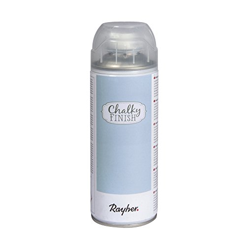 RAYHER Chalky Finish Spray 400ml, Kreidefarbe für eine Fläche von circa 1,5 – 2m², Blaugrau von Rayher