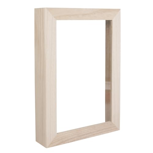 Rayher Holz-Rahmen mit Acrylglas, 30 x 21 x 5 cm, 3D Bilderrahmen tief zum Befüllen, Objektrahmen mit Glas, Holz, FSC zertifiziert, 62788000 von Rayher