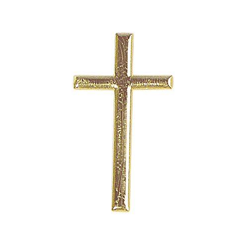 Rayher 3120906 Wachsmotiv Kreuz, gold, 4 cm, Btl. 1 Stück, Kreuz aus Wachs, Wachs zum Kerzen verzieren, Verzierwachs, Wachsmotiv für Kommunionkerzen, Hochzeitskerzen von Rayher