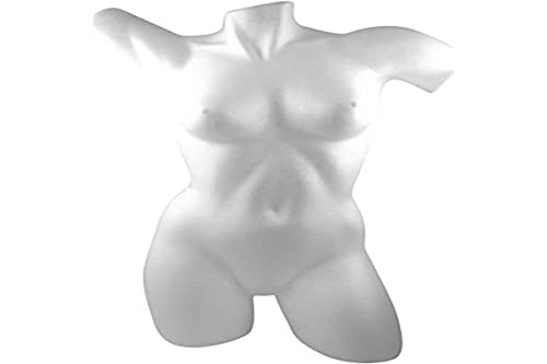 Rayher Hobby Rayher Torso-Frau, Styropor weiß, 51 x 69 cm, Torsobüste weiblich, 3005000 von Rayher