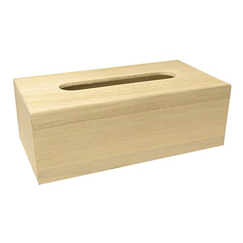 Rayher Holz-Hülle für Kosmetiktücher, zum Überstülpen, ohne Boden, 23 x11,5 x 7,5 cm, Holzstärke 3 mm, FSC zertifiziertes Holz, Kosmetiktücherbox, Taschentuchspender, 62401000 von Rayher