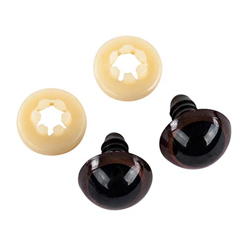 Rayher 8911205 Kunststoff Sicherheitsaugen, zum Stecken, 15 mm ø, Btl. 10 Stück, mit Unterlegscheiben, dunkelbraun, Tieraugen, Teddyaugen, Puppenaugen Rayher 8911205 Kunststoff Sicherheitsaugen, zum Stecken, 15 mm ø, Btl. 10 Stück, mit Unterlegscheiben, dunkelbraun, Tieraugen, Teddyaugen, Puppenaugen von Rayher