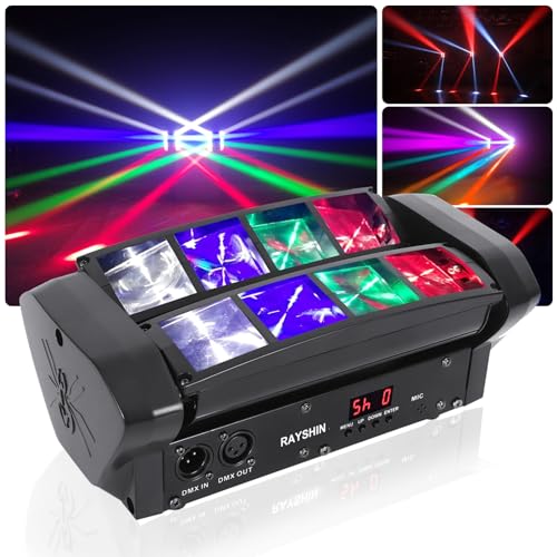 LED Bühnenlicht Spider Moving Head RGBW Partylicht Musikgesteuert/Dj Controller 512 Dmx Licht for Bar Club Party Disco Dance floor LED Bühne Show... von RAYSHIN