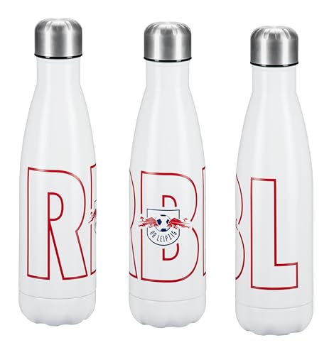 RB Leipzig Isolierflasche - Dynamic - weiß | Thermoflasche | 0.5 l | Flasche | RBL - Plus Lesezeichen Wir lieben Fußball von RB Leipzig