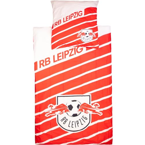 RB Leipzig Stripe Bettwäsche (rot/Weiss) von RB Leipzig