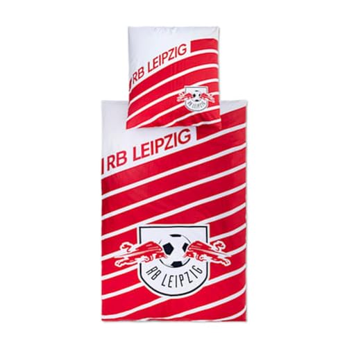 RBL Stripe Bettwäsche-Garnitur 135x200 cm+80x80 Kissenbezug von RB Leipzig