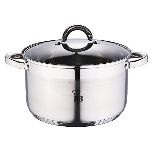 RENBERG Alexander | Kochtopf | Topf 24 x 14,5 cm und 6,3 Liter mit Glasdeckel | Edelstahl | Küchenzubehör | 5-Schichtiger Kapselboden | Für Alle Herdarten Geeignet RENBERG Alexander | Kochtopf | Topf 24 x 14,5 cm und 6,3 Liter mit Glasdeckel | Edelstahl | Küchenzubehör | 5-Schichtiger Kapselboden | Für Alle Herdarten Geeignet von Renberg