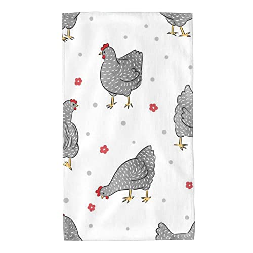 RBAZYFXUJ Handtücher, süßes Huhn, weich, saugfähig, für Badezimmer, Hotel, Fitnessstudio und Reisen, 70 x 40 cm von RBAZYFXUJ