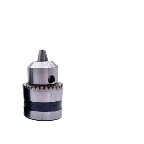 1 Stück 1,5–10 mm B12 3/8 Gewindebohrfutter, Umrüstbohrfutter 1/2 M12 x 1,25 Schraubenschlüssel auf Bohrmaschine, schlüsselloses 3-Backenfutter(1.5-10mm 24UNF) von RBBCYQDV