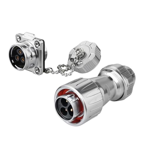 DZ-20 Luftfahrtstecker mit vier Löchern for die Trennwand, 3-adrige hoch- und niedrigtemperaturbeständige Metallabdeckung, 2-12-adriger Solarautostecker(3 core) von RBBCYQDV