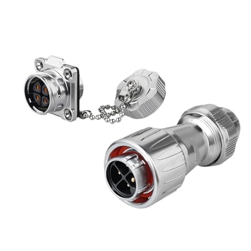 DZ-20 Luftfahrtstecker mit vier Löchern for die Trennwand, 3-adrige hoch- und niedrigtemperaturbeständige Metallabdeckung, 2-12-adriger Solarautostecker(4 core) von RBBCYQDV