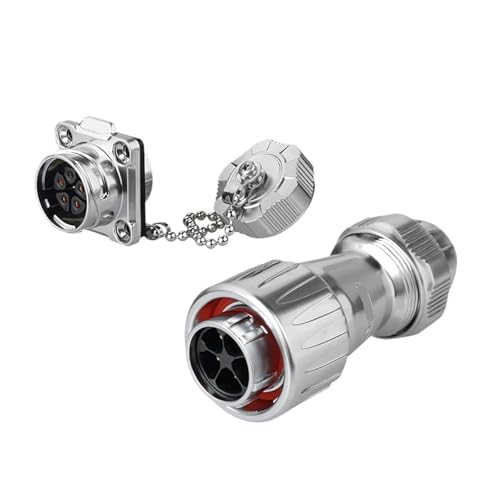 DZ-20 Luftfahrtstecker mit vier Löchern for die Trennwand, 3-adrige hoch- und niedrigtemperaturbeständige Metallabdeckung, 2-12-adriger Solarautostecker(5 core) von RBBCYQDV