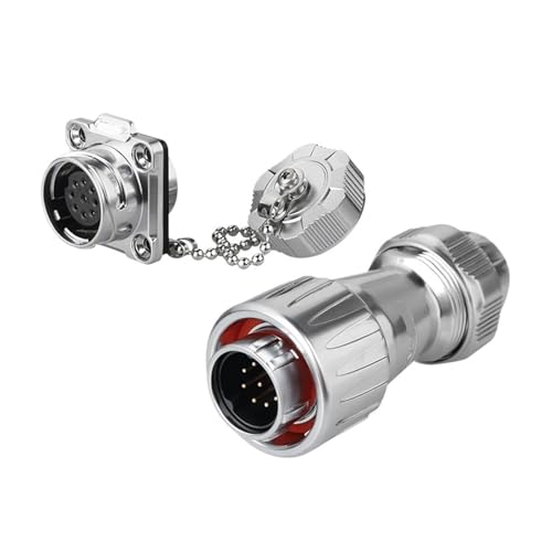 DZ-20 Luftfahrtstecker mit vier Löchern for die Trennwand, 3-adrige hoch- und niedrigtemperaturbeständige Metallabdeckung, 2-12-adriger Solarautostecker(9 core) von RBBCYQDV