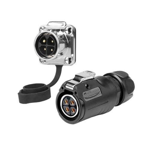 LP20 halbmetallischer Zaun Industrie-Luftfahrtstecker 4-poliger Stecker LED-Stromkabel Stromsignal-Pin-Stecker(Flange reverse installation) von RBBCYQDV