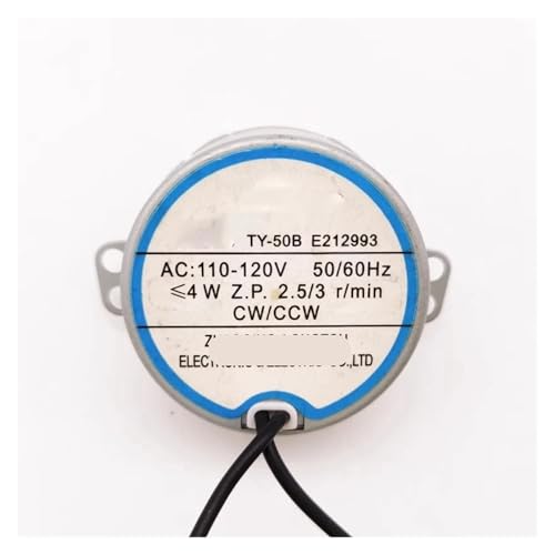 TY-50B AC 110 V-120 V 2,5/3 U/min CWCCW 4 W Klauenpol-Permanentmagnet-Synchronmotor, elektrischer Ventilator, Schüttelkopfmotor, Lichtkasten TY-50B AC 110 V-120 V 2,5/3 U/min CWCCW 4 W Klauenpol-Permanentmagnet-Synchronmotor, elektrischer Ventilator, Schüttelkopfmotor, Lichtkasten von RBBCYQDV