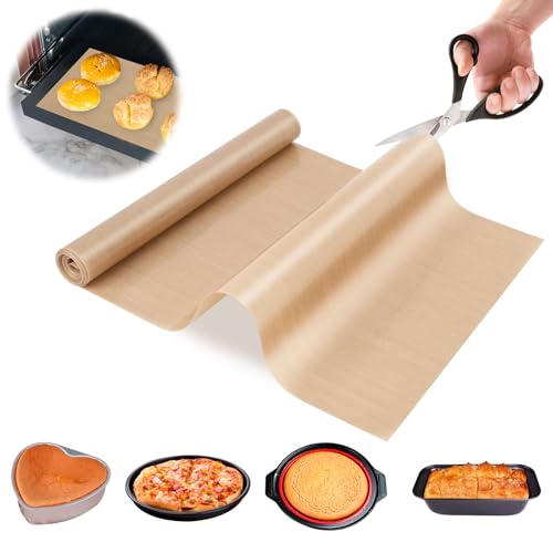 Zuschneidbare Silikon Backmatte, 30cm*2.5m Küche Silikonmatte, BPA-Frei Lebensmittelqualität Arbeitsplatte Matte, Eine Rolle Antihaft Teigmatte Geeignet für Geschirrspüler Backöfen Esstische von RBDDBR
