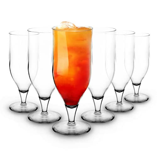 RBDRINKS RB Hurricane Cocktailgläser Premium-Kunststoff Unzerbrechlich Wiederverwendbar 33cl, 6 Stück von RBDRINKS