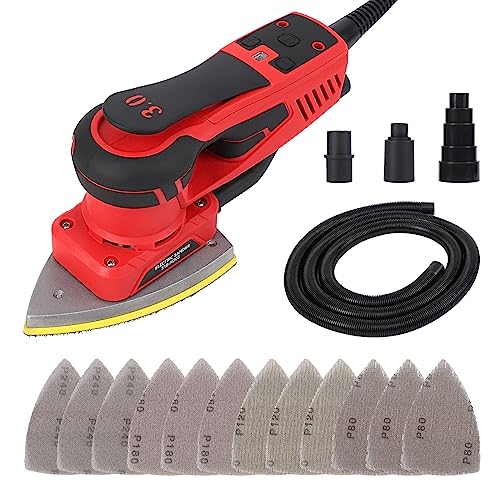 350W Bürstenloser Motor-Mausschleifer, elektrischer Detailschleifer mit 12 Schleifpapier, kraftvoll & vibrationsarm, 4000-10000 U/min, für Holzbearbeitung, Polieren, Tischlerei 350W Bürstenloser Motor-Mausschleifer, elektrischer Detailschleifer mit 12 Schleifpapier, kraftvoll & vibrationsarm, 4000-10000 U/min, für Holzbearbeitung, Polieren, Tischlerei von RBFGYIOP