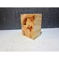 Holzklotz , Holz , Holzdeko , Holzklotz, Holzblock, Dekoration, Gestockt, Pappel, Mit Gewachsener Öffnung, 8, 9 X 12, 9 cm Höhe 17 - 17, 1 von RBHolzunikate