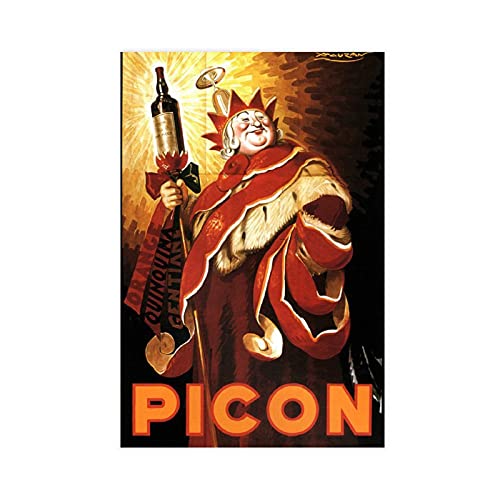 RBIX Picon – Likör, Bier – Vintage-Werbe-Leinwand-Poster, Wandkunst, Deko, Bild, Gemälde für Wohnzimmer, Schlafzimmer, Dekoration, ungerahmt: 60 x 90 cm von RBIX